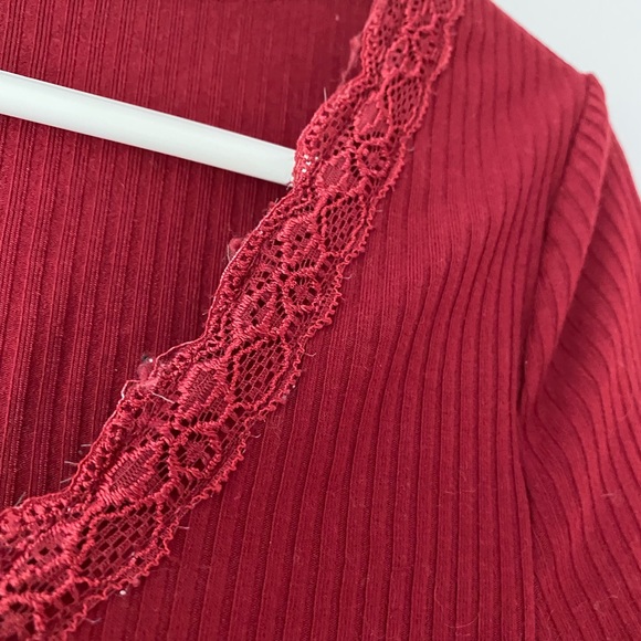 Red Crop Long Sleeve - Picture 4 of 4